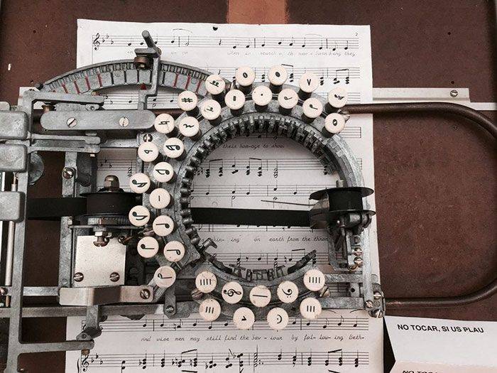 machine à écrire de la musique