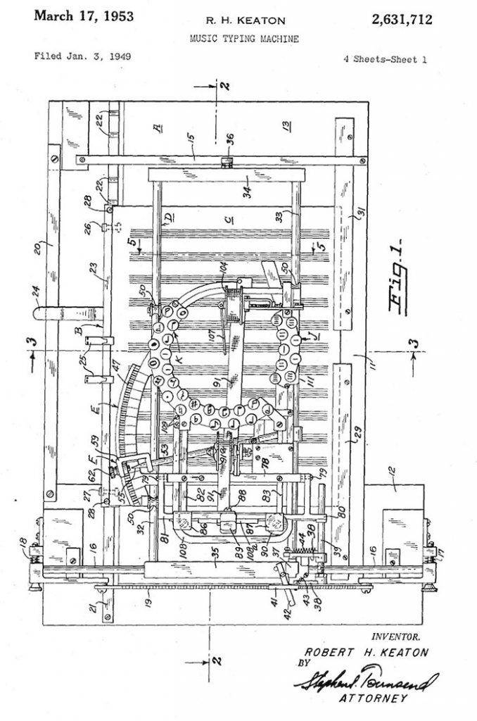 machine à écrire de la musique