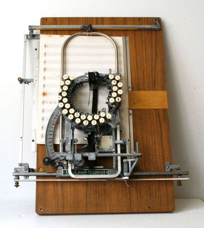 machine à écrire de la musique