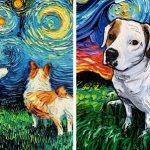 Van Gogh avec des chiens
