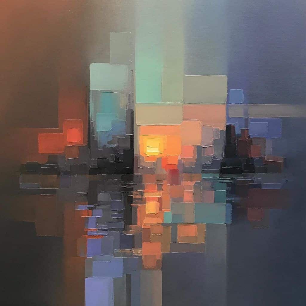 peintures de couteaux à palette