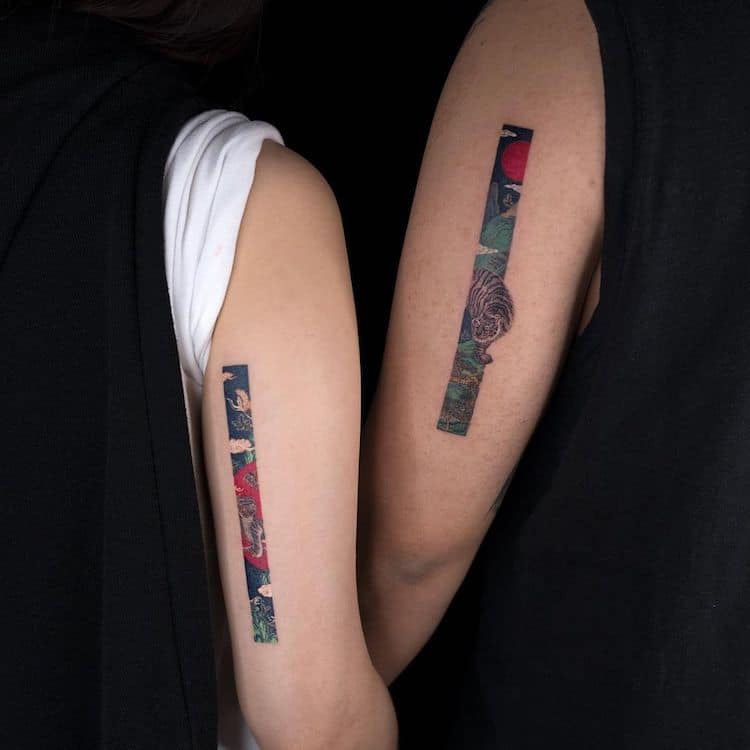 tatouages ​​rectangulaires