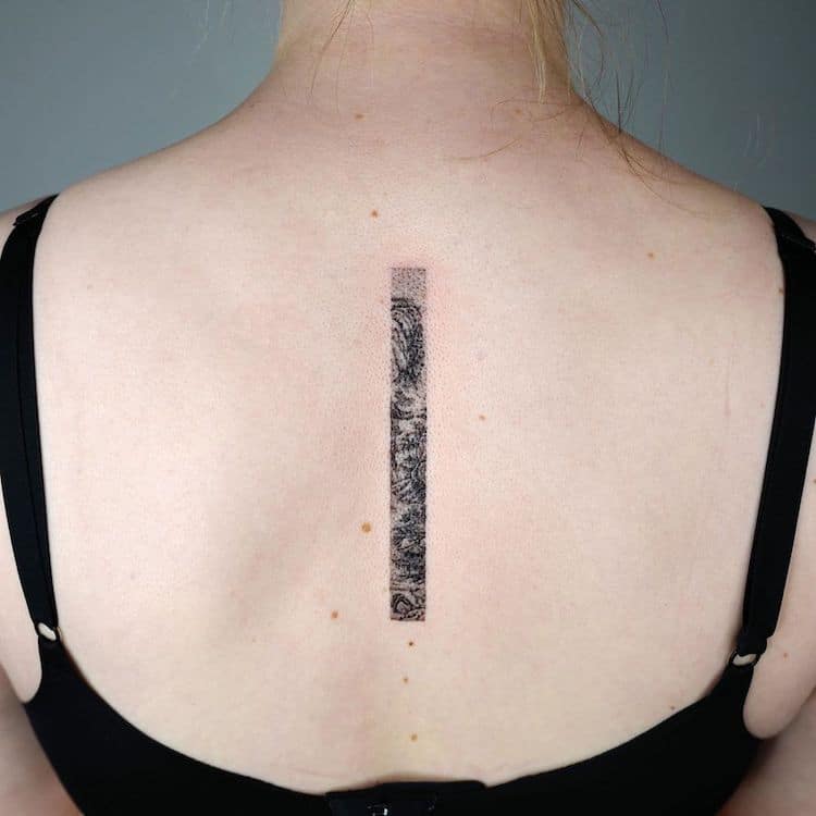 tatouages ​​rectangulaires
