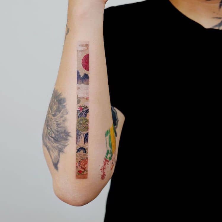 tatouages ​​rectangulaires 