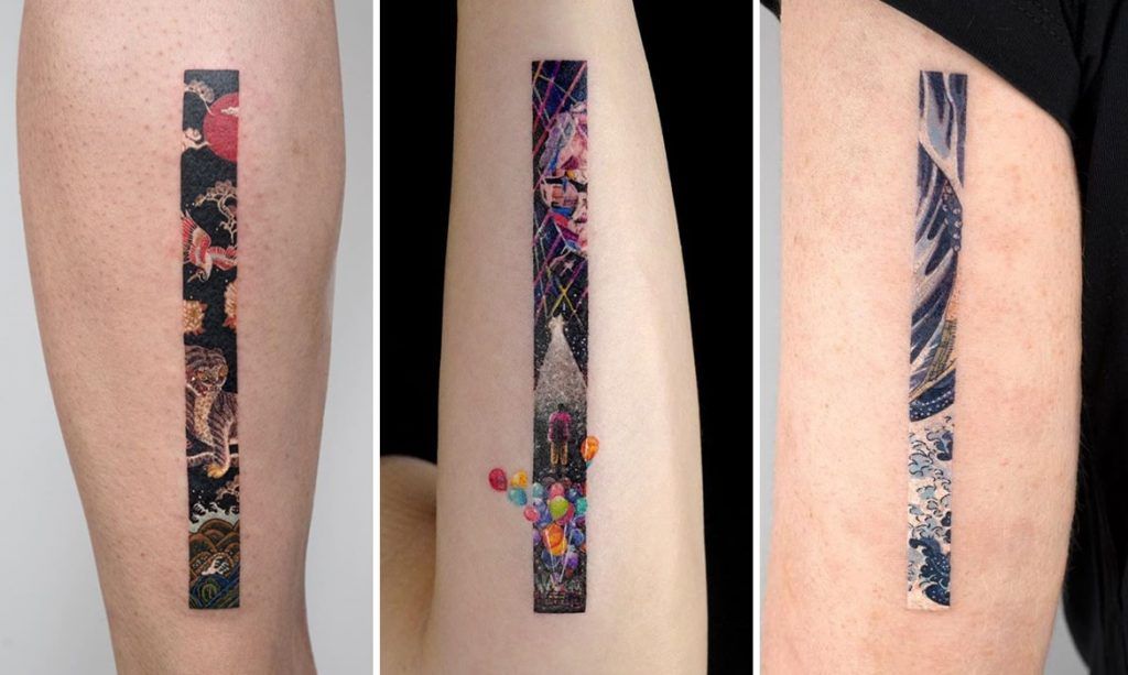 tatouages ​​rectangulaires 