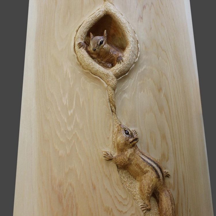 sculptures en bois d'animaux