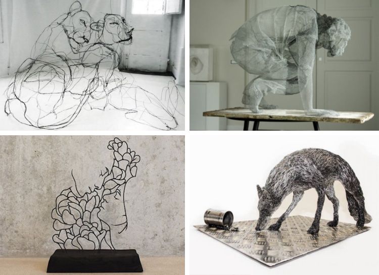 sculptures en fil