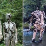 sculptures en bois flotté hantées