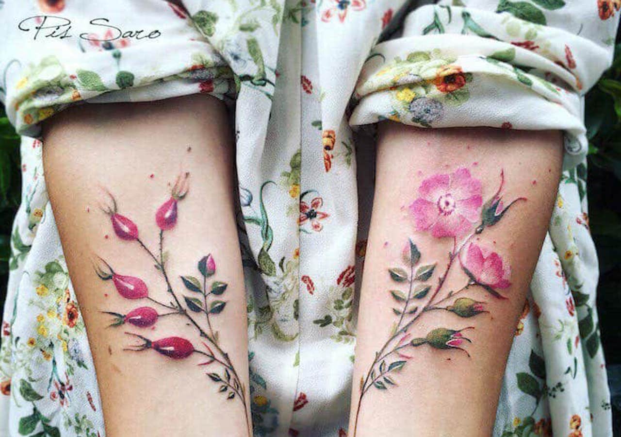 tatouages floraux