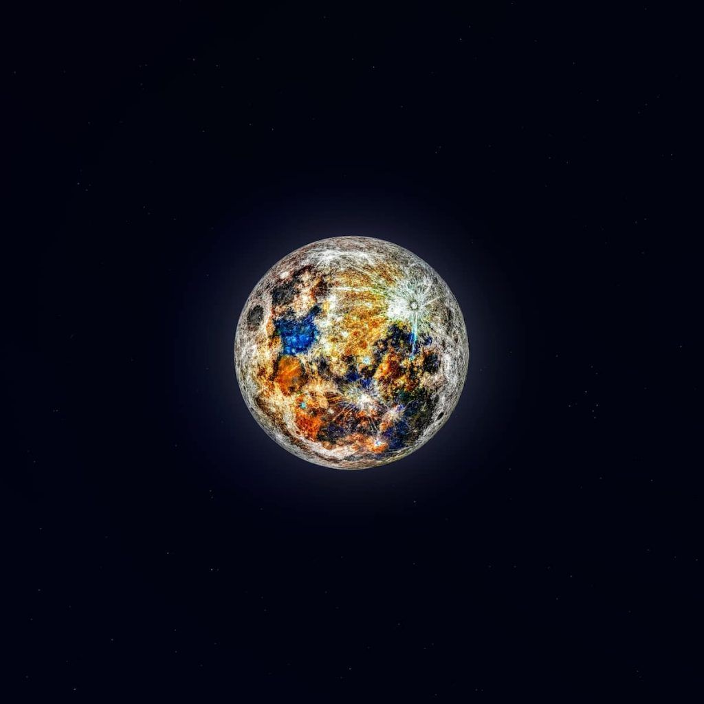 couleurs cachées de la lune