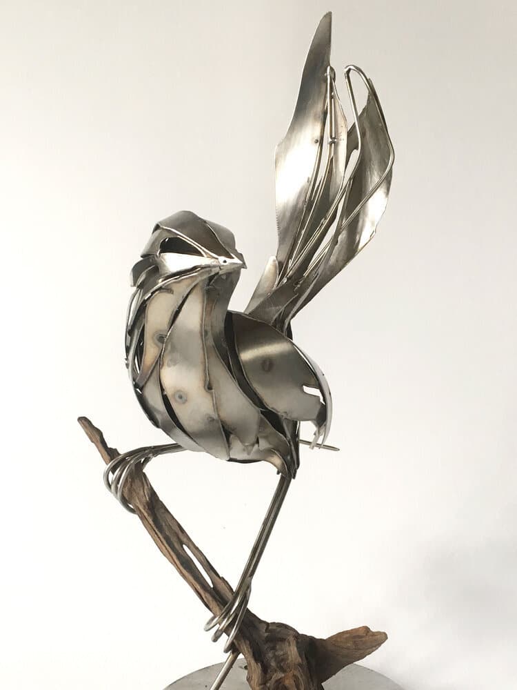 Sculptures d'animaux en métal